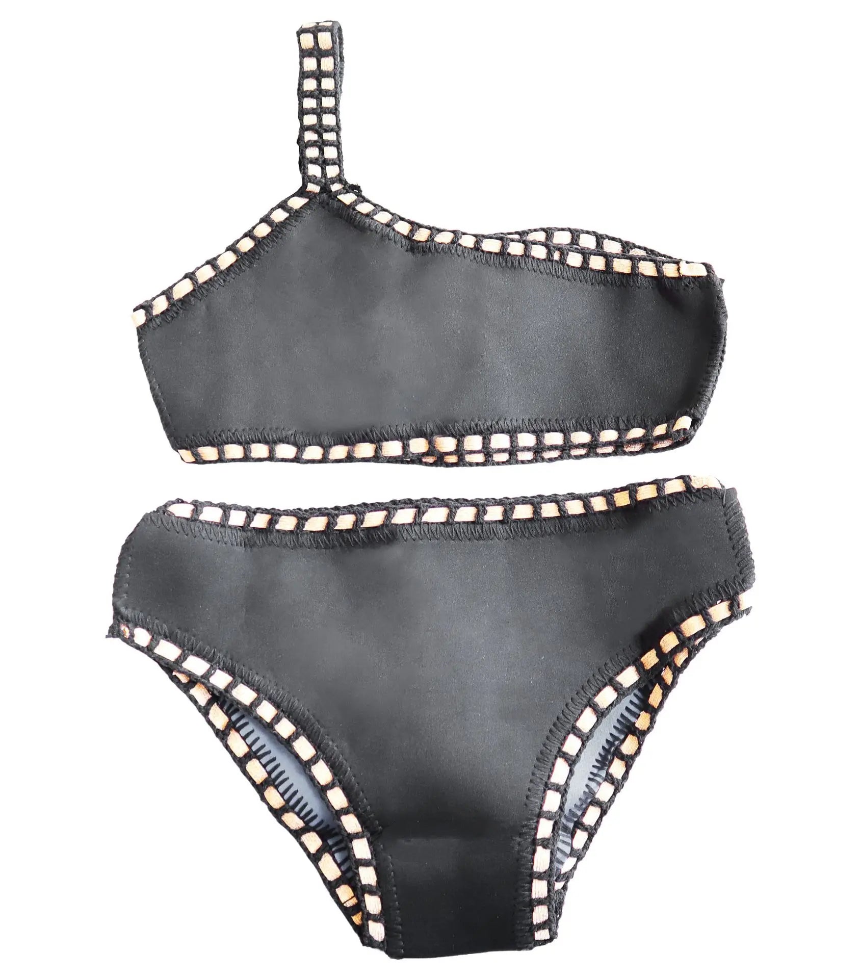 Novessa kadın el yapımı tığ işi bikini takımı gri renk